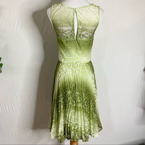 Betsey Johnson Green Ombré Floral Lace Sleeveless Dress Small - Picture 5 of 8